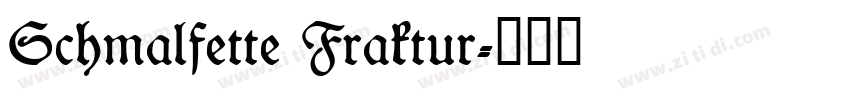 Schmalfette Fraktur字体转换